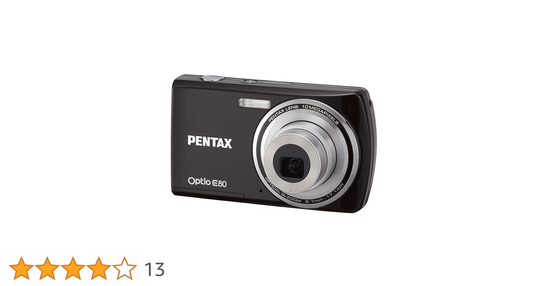 Pentax Optio E80 10MP Digital Camera with 3x Wide Angle